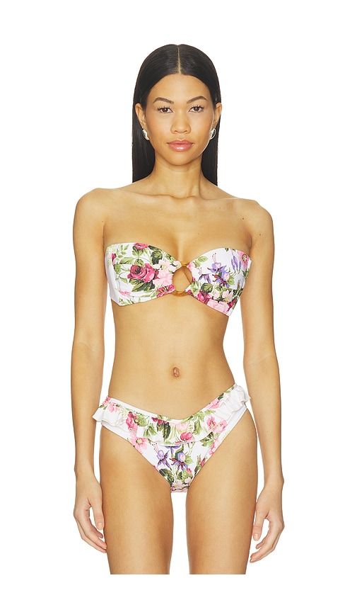 Tori Ties Bandeau Bikini Top in Cream. - size S (also in XS) - Montce - Modalova