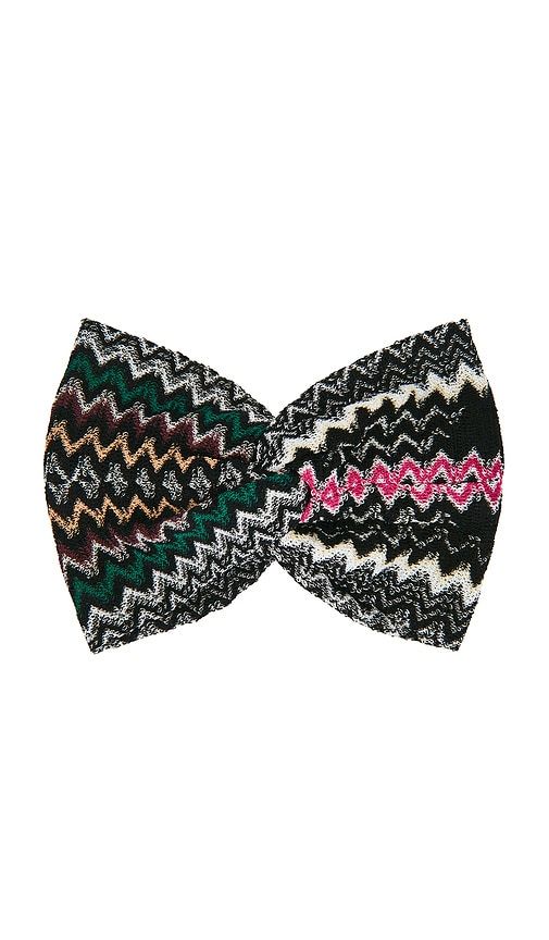 Headband in Black, Yellow & Blue Chevron Multi in Black - Missoni - Modalova