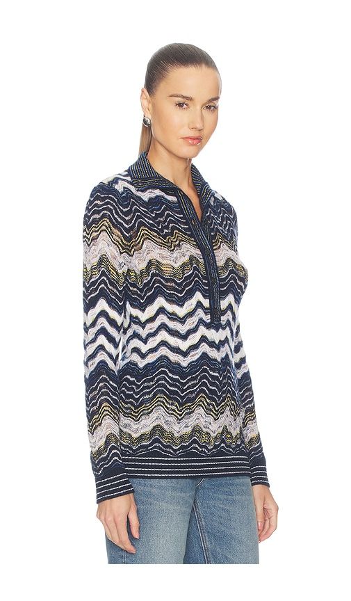 Long Sleeve Mock Neck in Navy. - size 36/0 (also in 38/2, 40/4, 42/6) - Missoni - Modalova