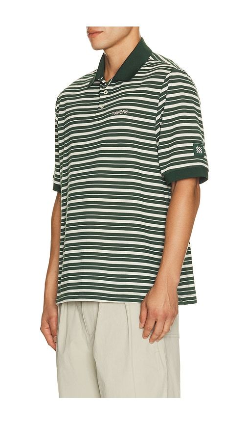 GOAT Pique Stripe Polo in Green. - size S (also in XL/1X) - Manors Golf - Modalova