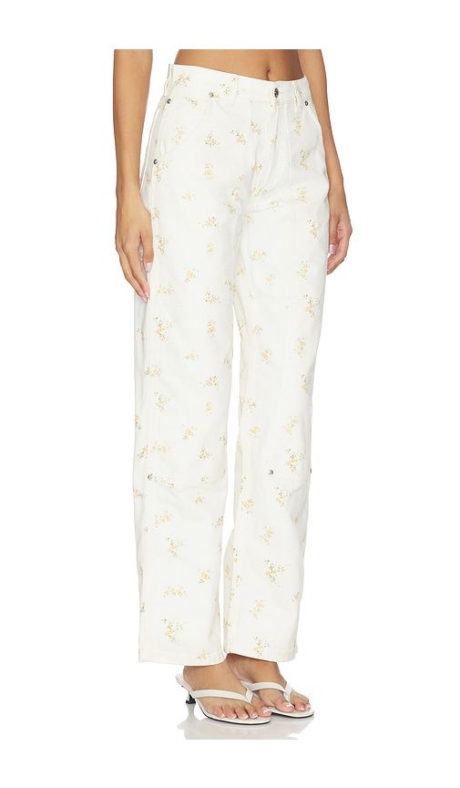 Printed Straight Leg in White. - size 36 (also in 38, 40, 42) - MSGM - Modalova