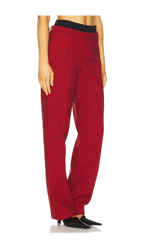 Techno Micro Check Pant in Red. - size 38 (also in 40) - MSGM - Modalova