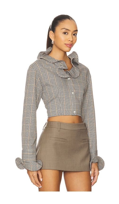 Viscose Blend Shirt in Brown. - size 36 (also in 38) - MSGM - Modalova