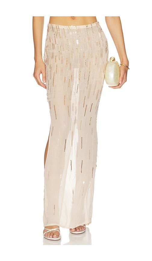 Florence Skirt in Metallic Gold. - size L (also in M, XS) - MAY MASHIAH - Modalova