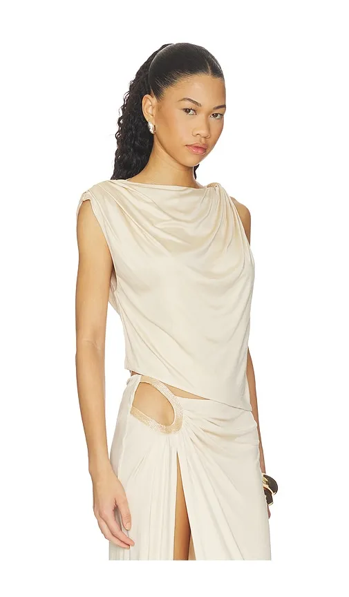 Rylee Top in Beige. - size L (also in S, XS) - MAY MASHIAH - Modalova