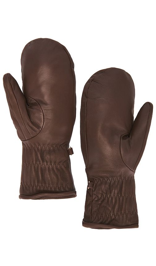 Wanderlust Shearling Ski Mittens in Brown. - size M-L (also in S-M) - My Sunday Ski - Modalova