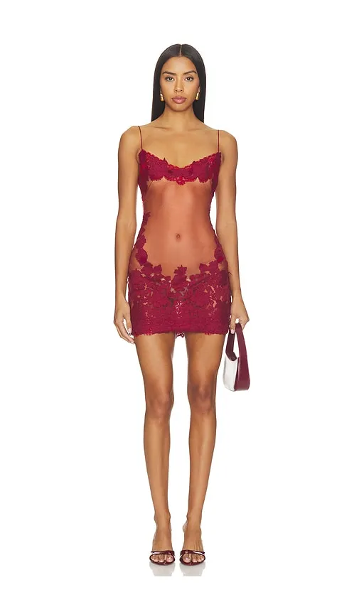 Anemone Mini Dress in Red. - size M (also in S) - Mirror Palais - Modalova