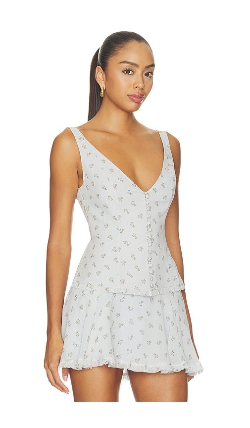 Blueberry Buttercream Vest Top in Blue in Blue. - size L (also in M, S) - Mirror Palais - Modalova
