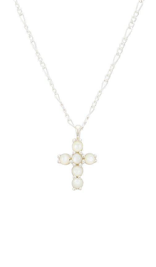 Cross Chain Necklace in Metallic Silver. - size 50cm (also in 50mm, 60cm) - MAPLE - Modalova