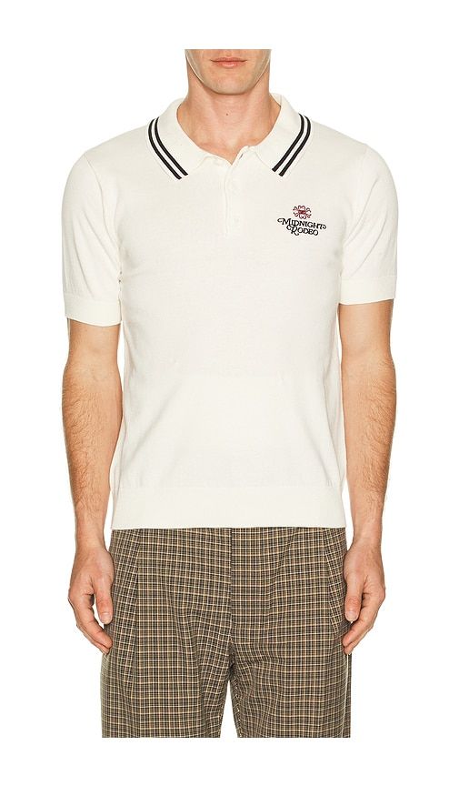 Signature Sweater Polo in Cream. - size L (also in M, S, XXL/2X) - Midnight Rodeo - Modalova