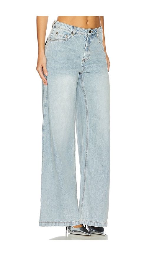 Hollow Out Wide Leg Jeans in Denim-Light. - size S (also in XS) - MARRKNULL - Modalova
