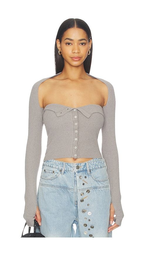 Halter Neck Knit Bandeau Top in . - size L (also in M, S, XS) - MARRKNULL - Modalova