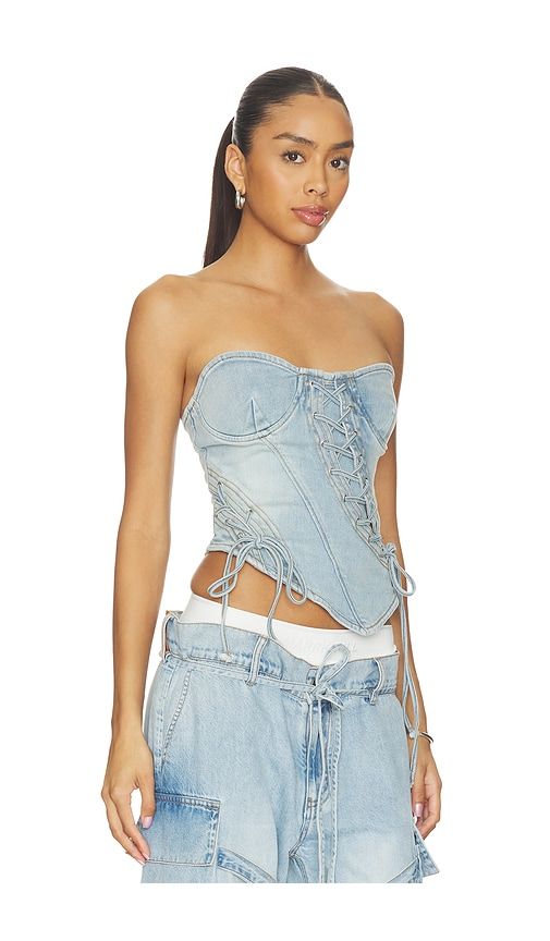Asymmetrical Lace-Up Corset in . - size L (also in M, S, XS) - MARRKNULL - Modalova