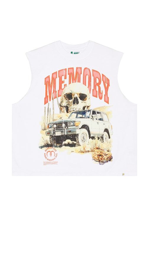 Desert Scene Sleeveless Crop Tee in White. - size L (also in M, S, XL/1X) - Memory Lane - Modalova