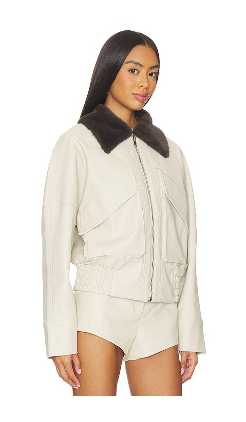 X REVOLVE Chappell Jacket With Faux Fur Collar in Cream. - size XL/1X (also in XS) - MADISON THE LABEL - Modalova