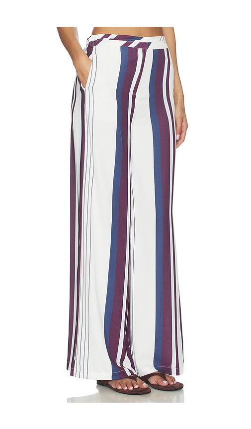 Rowena Pant in White,Wine. - size L (also in M, S, XS) - MADISON THE LABEL - Modalova
