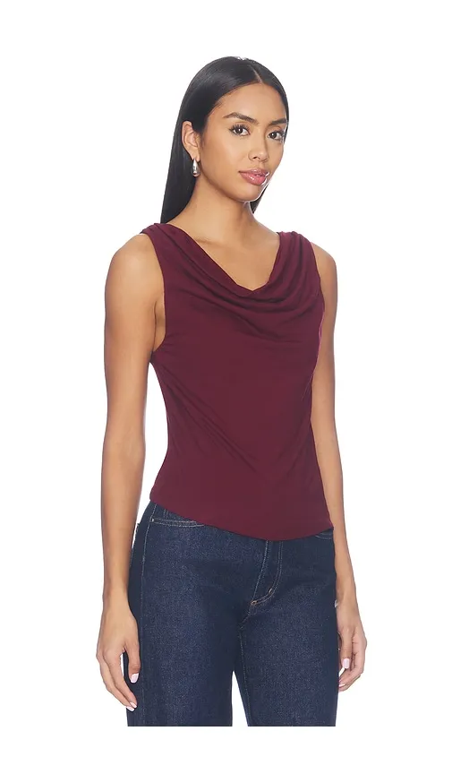 Zaria Top in Wine. - size L (also in M, S, XL, XS) - MADISON THE LABEL - Modalova