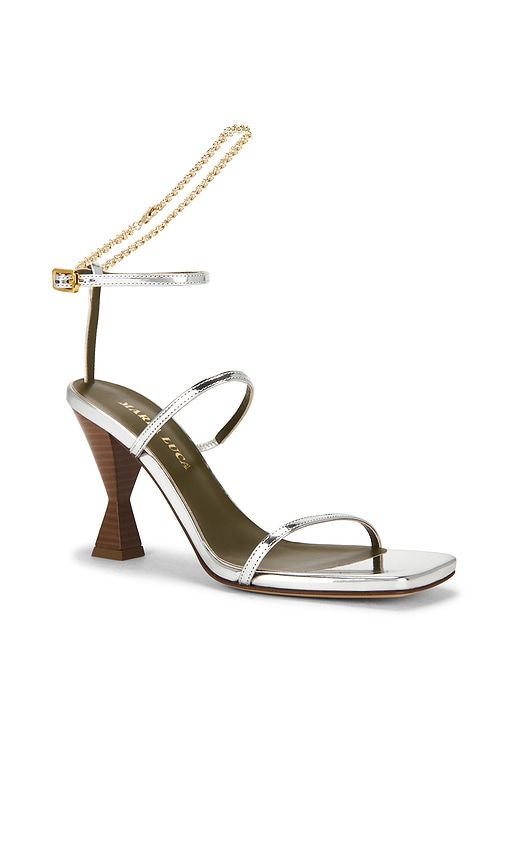 Ofelia High Clessidra Sandal in Metallic , grey. - size 36.5 (also in 38, 39, 39.5) - Maria Luca - Modalova