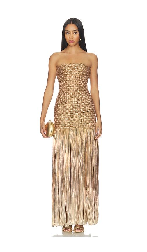 El Dorado Dress in Metallic Gold. - size L (also in XL) - Mayle Vasquez - Modalova