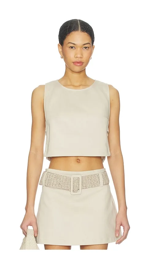 Alba Denim Top in Neutral. - size L (also in M) - My Beachy Side - Modalova
