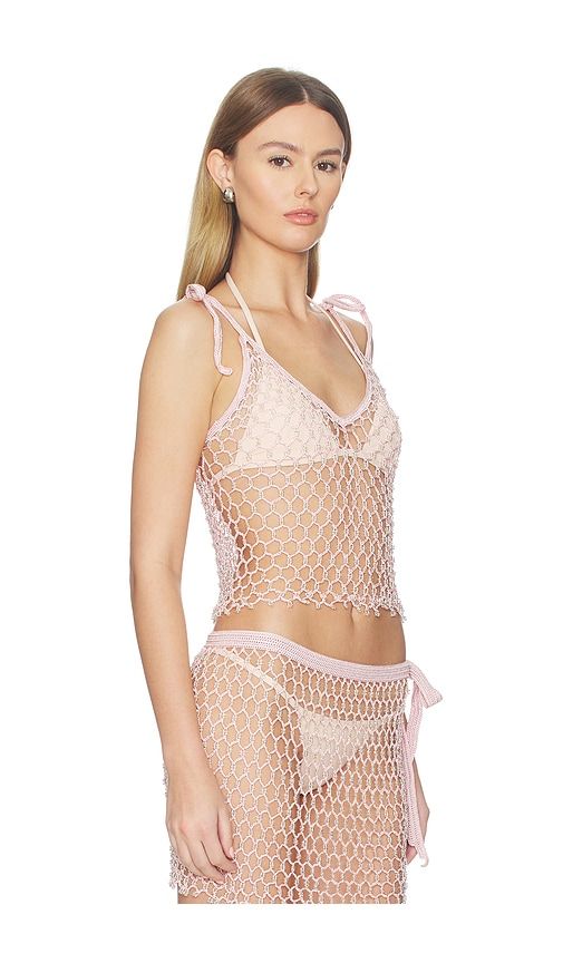 Lulu Hand-crocheted Top in Rose. - size L (also in M, S) - My Beachy Side - Modalova