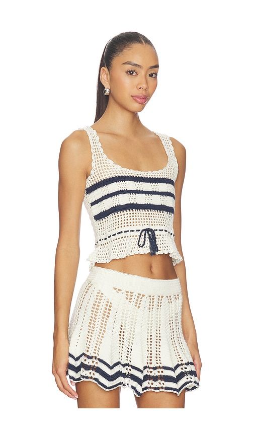 Amie Hand-crocheted Top in White. - size L (also in M, S) - My Beachy Side - Modalova