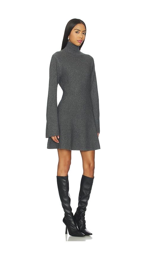 Cashmino Mini Turtleneck Dress in Grey. - size L (also in M, S, XS) - NAADAM - Modalova