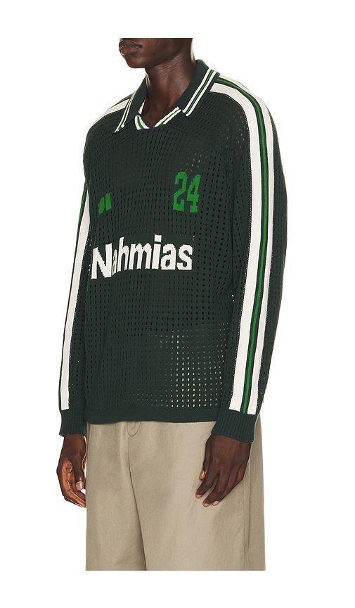 Long Sleeve Soccer Jersey in Green. - size L (also in M) - Nahmias - Modalova