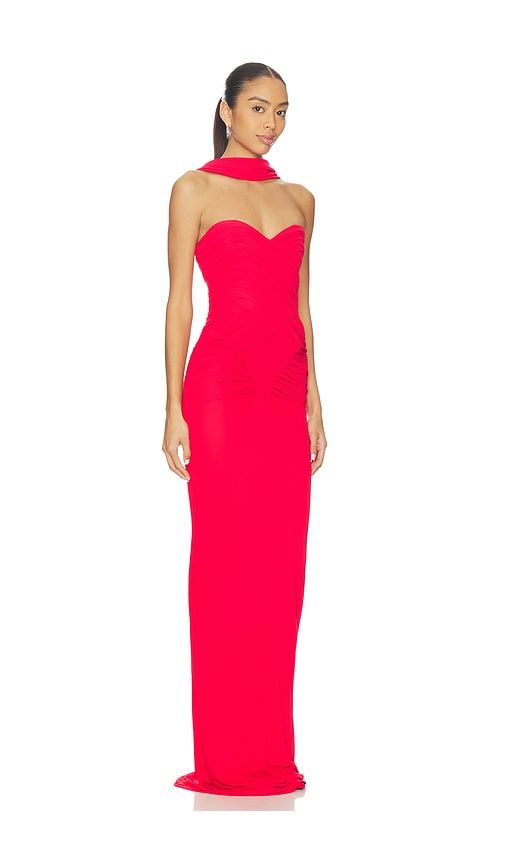 Samsara Jersey Maxi Dress in Red. - size 34/2 (also in 36/4, 40/8) - ILKYAZ OZEL - Modalova