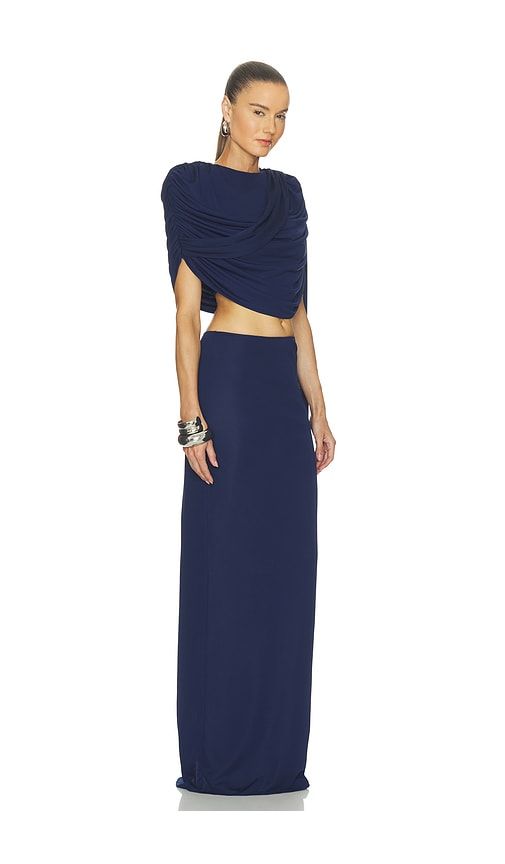 Khara Top in Blue. - size 34/2 (also in 36/4, 38/6, 40/8) - ILKYAZ OZEL - Modalova