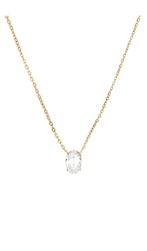 Evan Solitaire Necklace in Metallic - Natalie B Jewelry - Modalova