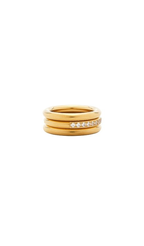 Tessa Trio Ring Set in Metallic . - size 7 (also in 5) - Natalie B Jewelry - Modalova