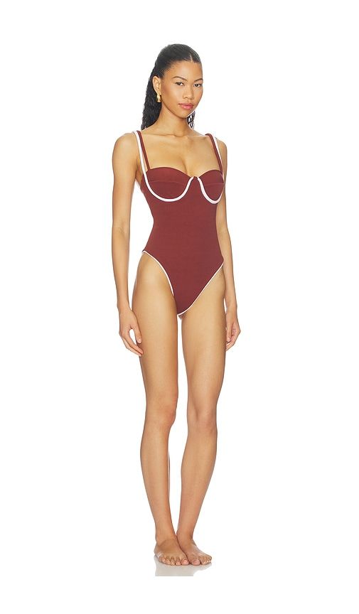 Corda Pin-up One Piece in Brown. - size M (also in S, XS) - Nau Bikinis - Modalova