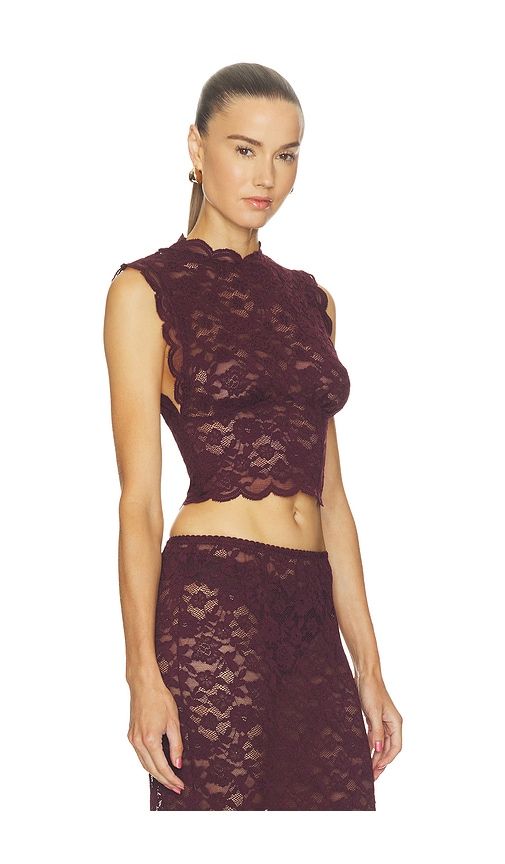 Asta Top in Burgundy. - size L (also in M, S, XL, XS, XXS) - NBD - Modalova
