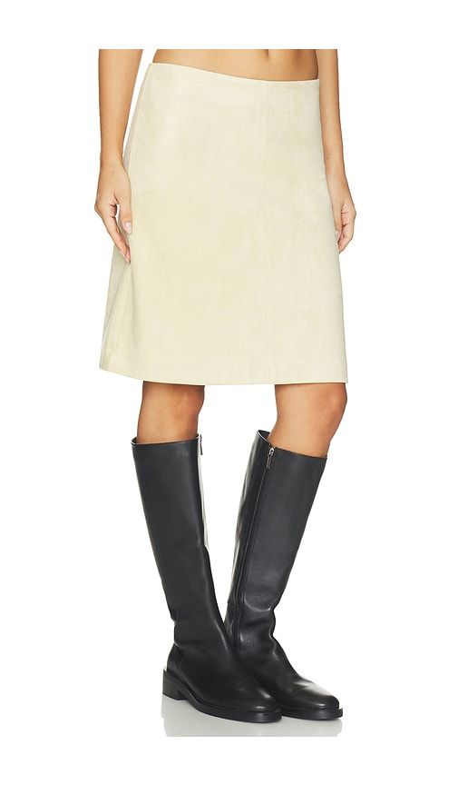 The Nicole Midi Skirt in Beige. - size M (also in S, XS) - Nakedvice - Modalova