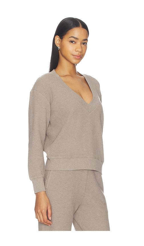 Waffle Knit Deep V in Taupe. - size M (also in S, XL, XXL) - Negative Underwear - Modalova