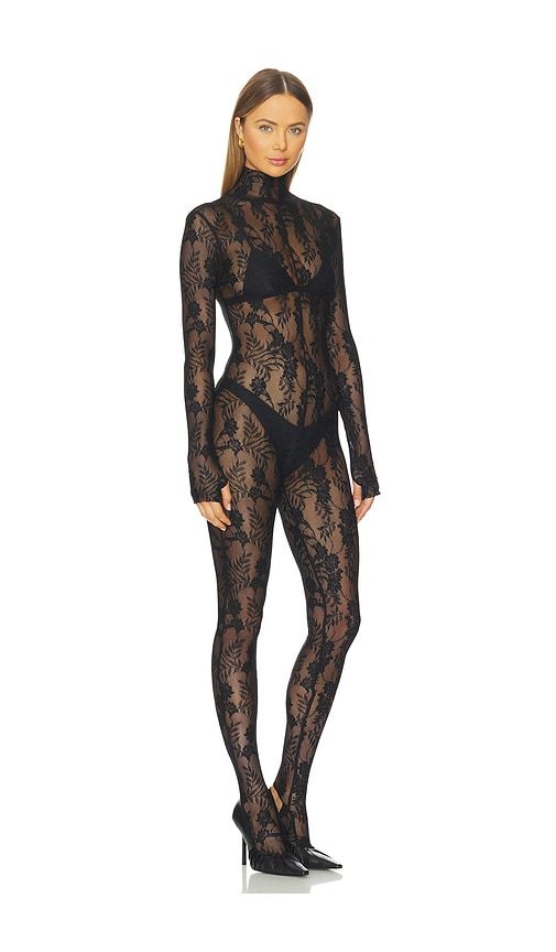 Long Sleeve Slim Fit Turtleneck Catsuit in . - size M (also in S) - Norma Kamali - Modalova