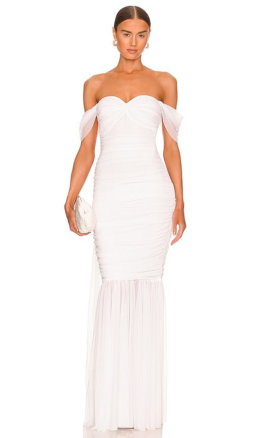 Walter Fishtail Gown in White. - size M (also in S, XS) - Norma Kamali - Modalova