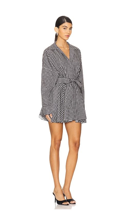Oversized Shirt Flared Mini Dress in Black,White. - size M (also in S, XS) - Norma Kamali - Modalova