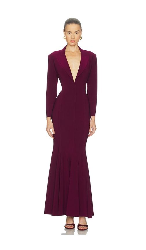 Single Breasted Fishtail Gown in Purple. - size S (also in XS) - Norma Kamali - Modalova