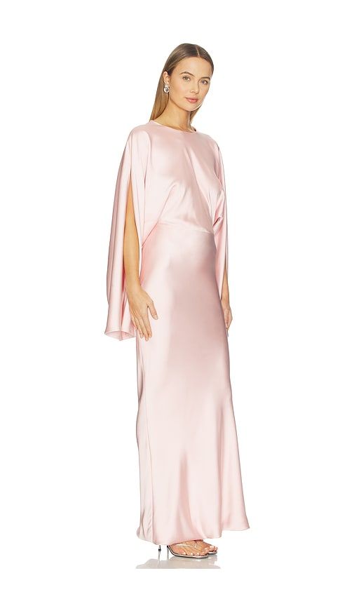 Reverse Obie Gown With Long Sleeve in Pink. - size L (also in M, S, XS, XXS) - Norma Kamali - Modalova