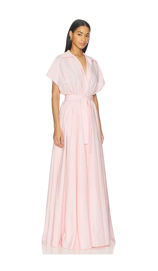 Super Oversized Nk Shirt Flared Gown in Pink. - size L (also in M, S, XS) - Norma Kamali - Modalova