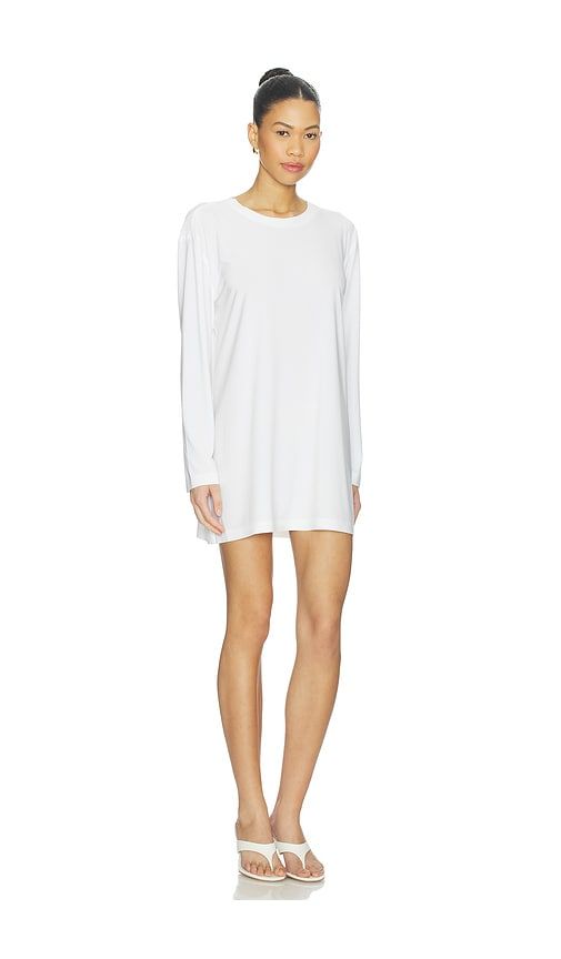 X Lifestyle Oversized Long Sleeve Mini Dress in White. - size L (also in M, S, XL) - Norma Kamali - Modalova
