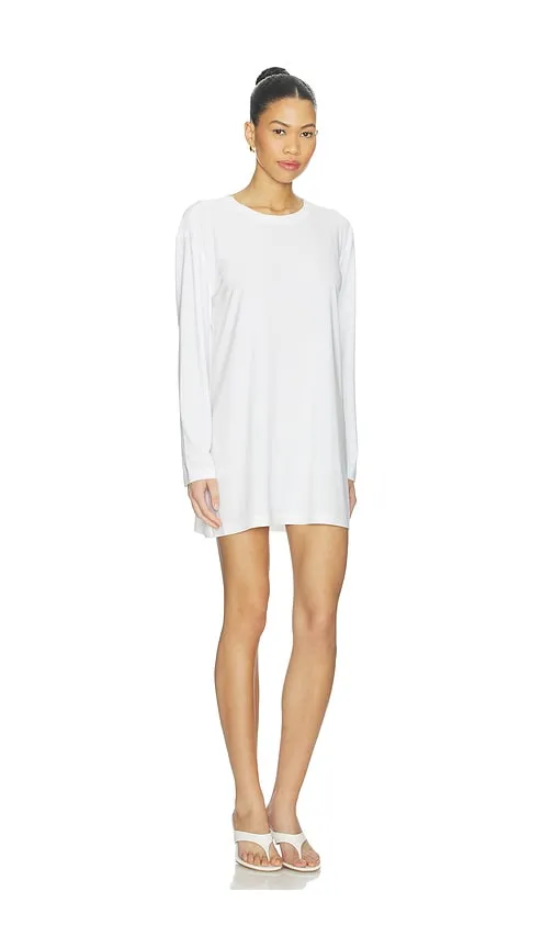 X Lifestyle Oversized Long Sleeve Mini Dress in White. - size L (also in M, S, XL, XS) - Norma Kamali - Modalova
