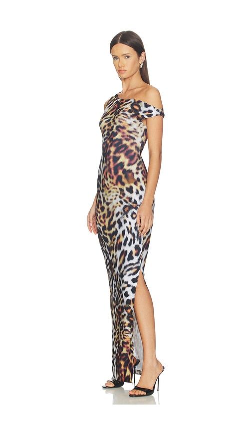 Drop Shoulder Fitted Gown in Brown. - size M (also in S, XS) - Norma Kamali - Modalova