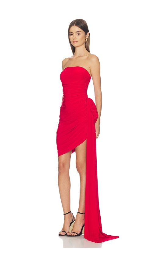 Strapless Diana Mini Dress With Bow in Red. - size M (also in S, XL, XS, XXS) - Norma Kamali - Modalova
