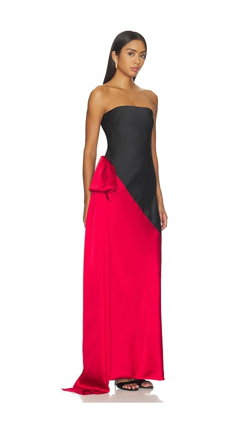 Spliced Bias Strapless Gown With Bow in Multi. - size L (also in M, S, XL, XS, XXS) - Norma Kamali - Modalova
