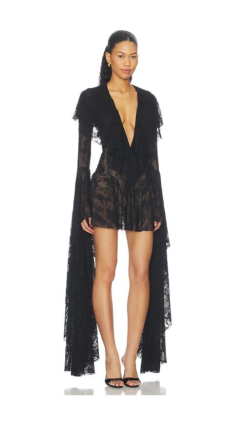 Xl Sleeve Deep V Ruffle Mini Dress in . - size M (also in S, XL, XS, XXS) - Norma Kamali - Modalova