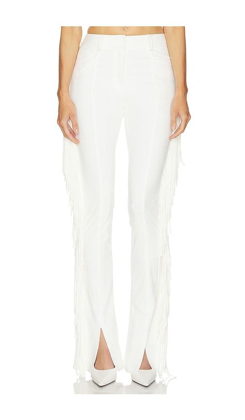 Fringe Spat Jeans in White. - size L (also in M, S, XL, XS) - Norma Kamali - Modalova