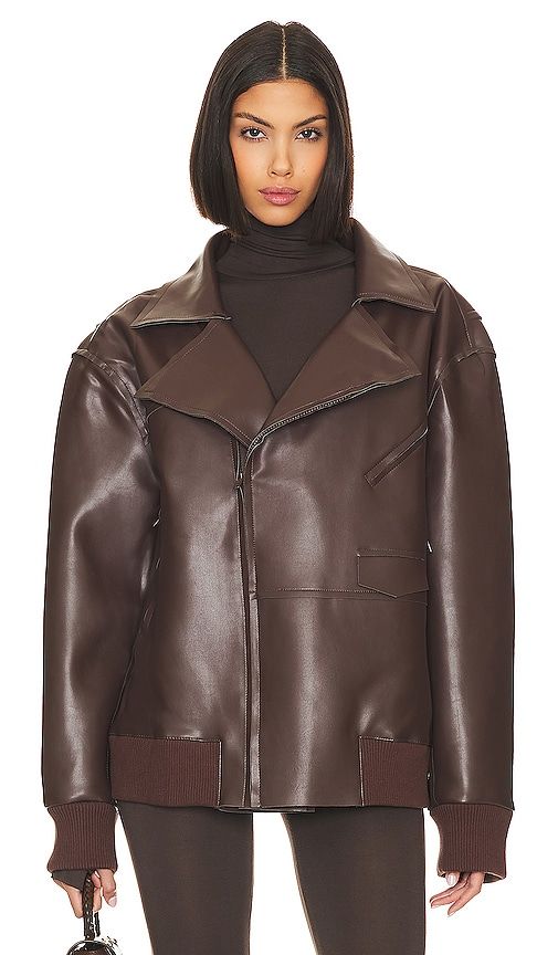 Oversized Moto Jacket in . - size L (also in M, S, XL, XS, XXS) - Norma Kamali - Modalova